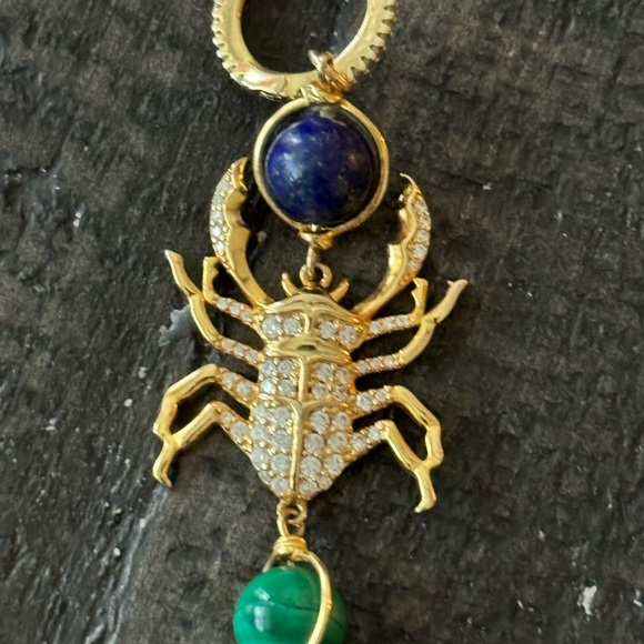 Songle drop earring with gemstones and crystals - Picture 8 of 10